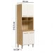 Paneleiro 04 PT 70 cm 16992 Freijo Off White Cristal Nicioli