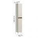 Paneleiro 1 Porta 221X50cm MDF Kali 12229 Bianco Toq Bianco Toq Nicioli