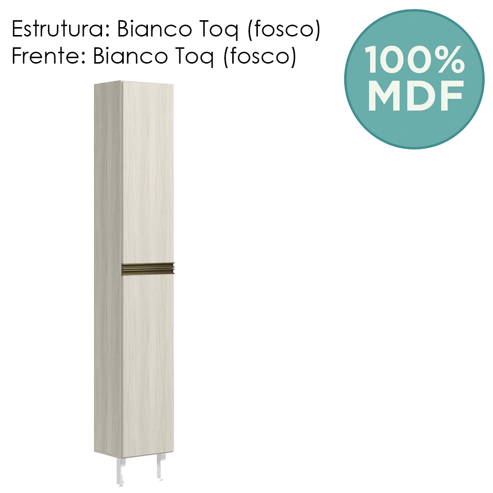 Paneleiro 1 Porta 221X50cm MDF Kali 12229 Bianco Toq Bianco Toq Nicioli