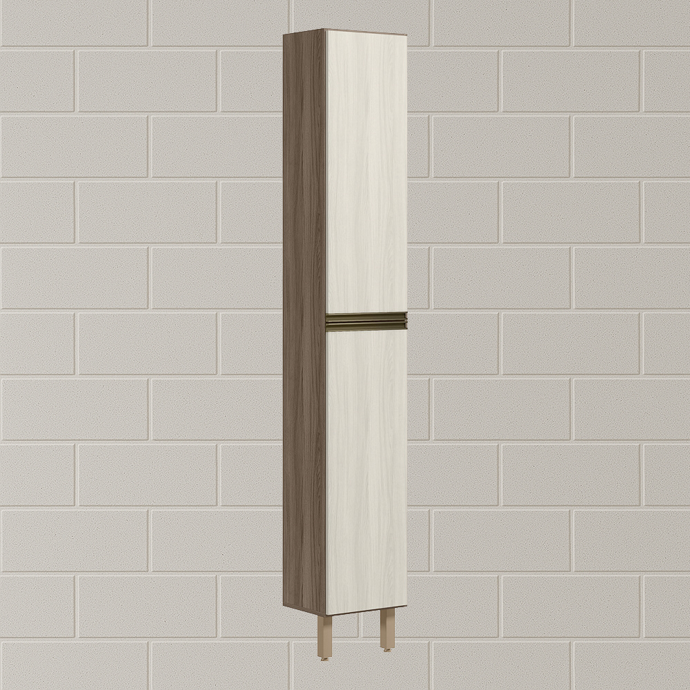 Paneleiro 1 Porta 221X50cm MDF Kali 12229 Carvalho Toq Bianco Toq Nicioli