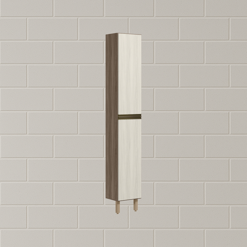 Paneleiro 1 Porta 221X50cm MDF Kali 12229 Carvalho Toq Bianco Toq Nicioli