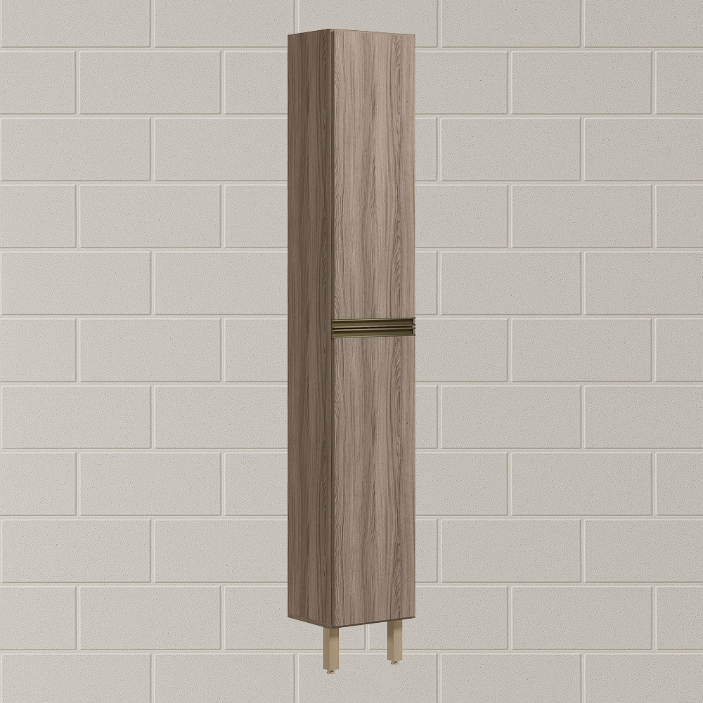 Paneleiro 1 Porta 221X50cm MDF Kali 12229 Carvalho Toq Carvalho Toq Nicioli