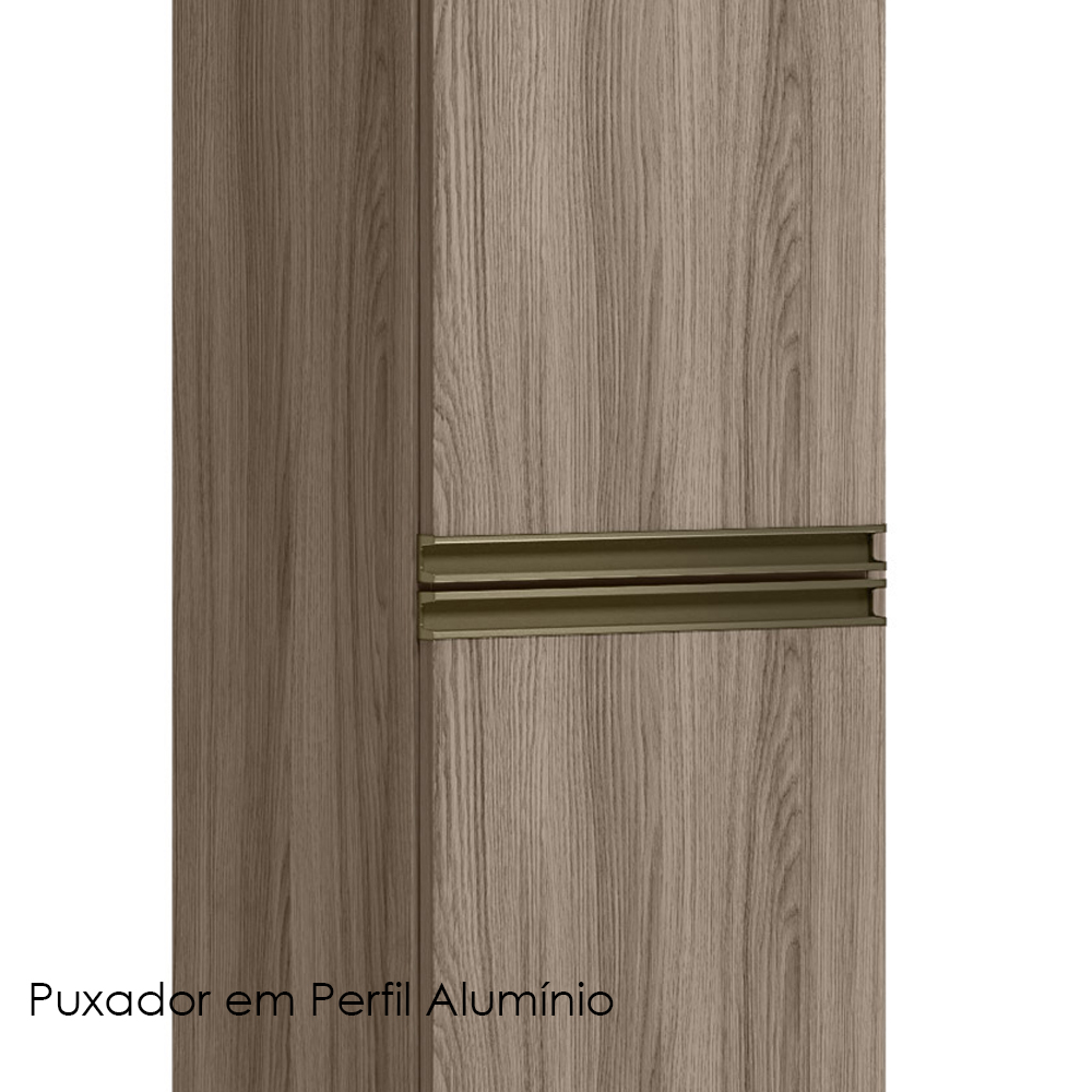 Paneleiro 1 Porta 221X50cm MDF Kali 12229 Carvalho Toq Carvalho Toq Nicioli