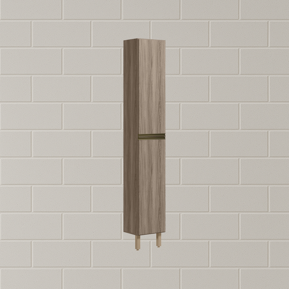 Paneleiro 1 Porta 221X50cm MDF Kali 12229 Carvalho Toq Carvalho Toq Nicioli