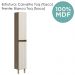 Paneleiro 2 Portas 221X35cm MDF Kali 12228 Carvalho Toq Bianco Toq Nicioli