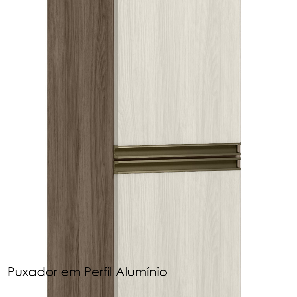 Paneleiro 2 Portas 221X35cm MDF Kali 12228 Carvalho Toq Bianco Toq Nicioli