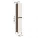 Paneleiro 2 Portas 221X35cm MDF Kali 12228 Carvalho Toq Off White Cetim Nicioli