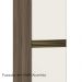Paneleiro 2 Portas 221X35cm MDF Kali 12228 Carvalho Toq Off White Cetim Nicioli