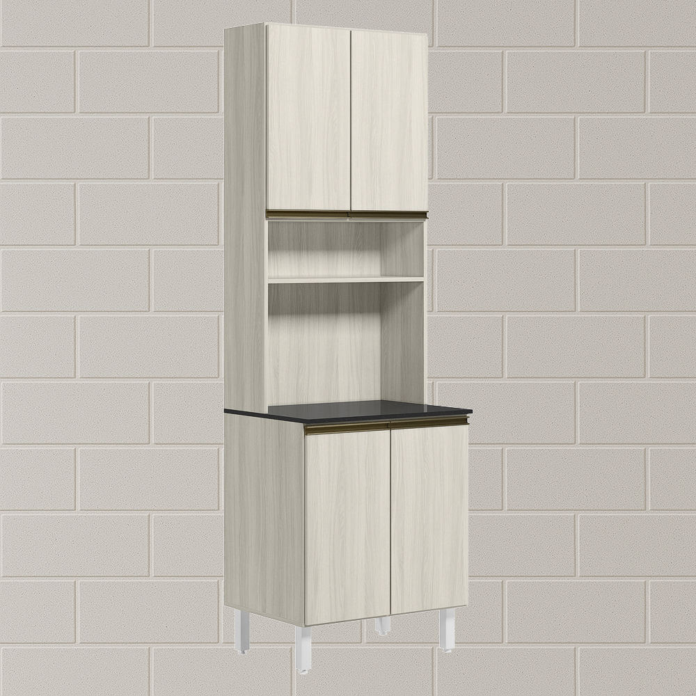 Paneleiro Duplo 4 Portas 70cm MDF Kali 12230 Bianco Toq Bianco Toq Nicioli