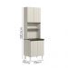 Paneleiro Duplo 4 Portas 70cm MDF Kali 12230 Bianco Toq Bianco Toq Nicioli