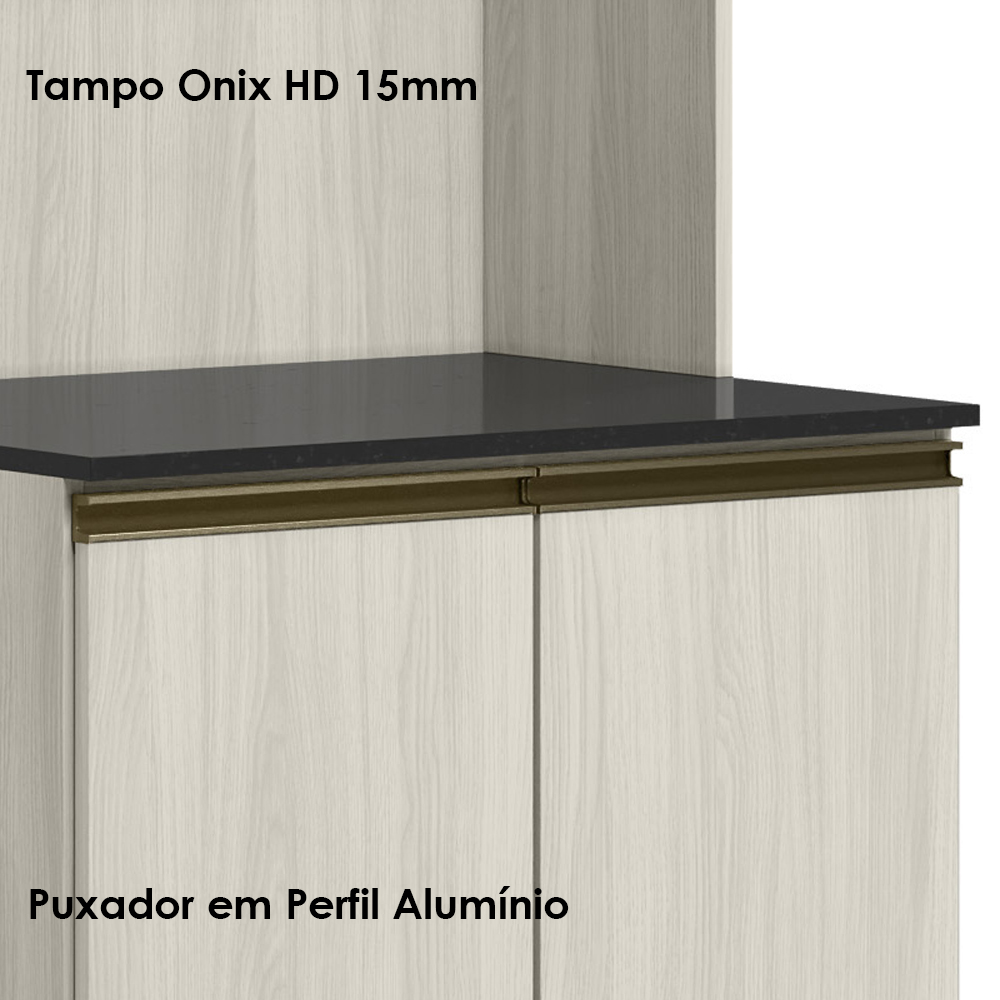Paneleiro Duplo 4 Portas 70cm MDF Kali 12230 Bianco Toq Bianco Toq Nicioli