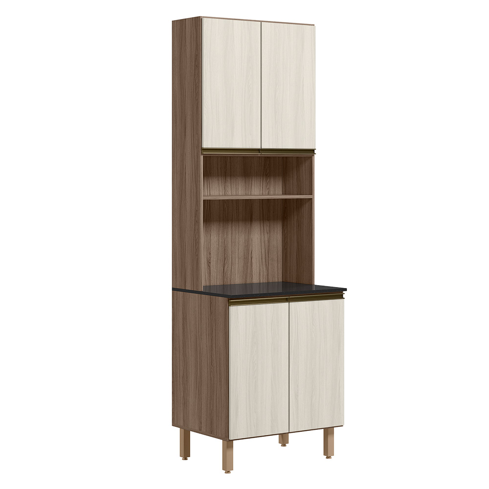 Paneleiro Duplo 4 Portas 70cm MDF Kali 12230 Carvalho Toq Bianco Toq Nicioli