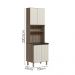 Paneleiro Duplo 4 Portas 70cm MDF Kali 12230 Carvalho Toq Bianco Toq Nicioli