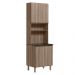 Paneleiro Duplo 4 Portas 70cm MDF Kali 12230 Carvalho Toq Carvalho Toq Nicioli