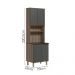 Paneleiro Duplo 4 Portas 70cm MDF Kali 12230 Carvalho Toq Chumbo Nicioli