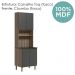 Paneleiro Duplo 4 Portas 70cm MDF Kali 12230 Carvalho Toq Chumbo Nicioli