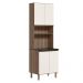 Paneleiro Duplo 4 Portas 70cm MDF Kali 12230 Carvalho Toq Off White Cetim Nicioli
