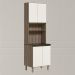 Paneleiro Duplo 4 Portas 70cm MDF Kali 12230 Carvalho Toq Off White Cetim Nicioli