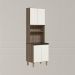 Paneleiro Duplo 4 Portas 70cm MDF Kali 12230 Carvalho Toq Off White Cetim Nicioli