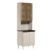Paneleiro Duplo 4P Vidro 70cm MDF Kali 18340 Bianco Toq Bianco Toq Nicioli