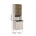 Paneleiro Duplo 4P Vidro 70cm MDF Kali 18340 Bianco Toq Bianco Toq Nicioli