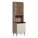 Paneleiro Duplo 4P Vidro 70cm MDF Kali 18340 Carvalho Toq Bianco Toq Nicioli