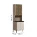 Paneleiro Duplo 4P Vidro 70cm MDF Kali 18340 Carvalho Toq Bianco Toq Nicioli