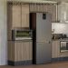 Paneleiro Duplo 4P Vidro 70cm MDF Kali 18340 Carvalho Toq Carvalho Toq Nicioli
