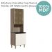 Paneleiro Duplo 4P Vidro 70cm MDF Kali 18340 Carvalho Toq Off White Cetim Nicioli