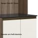 Paneleiro Duplo 4P Vidro 70cm MDF Kali 18340 Carvalho Toq Off White Cetim Nicioli