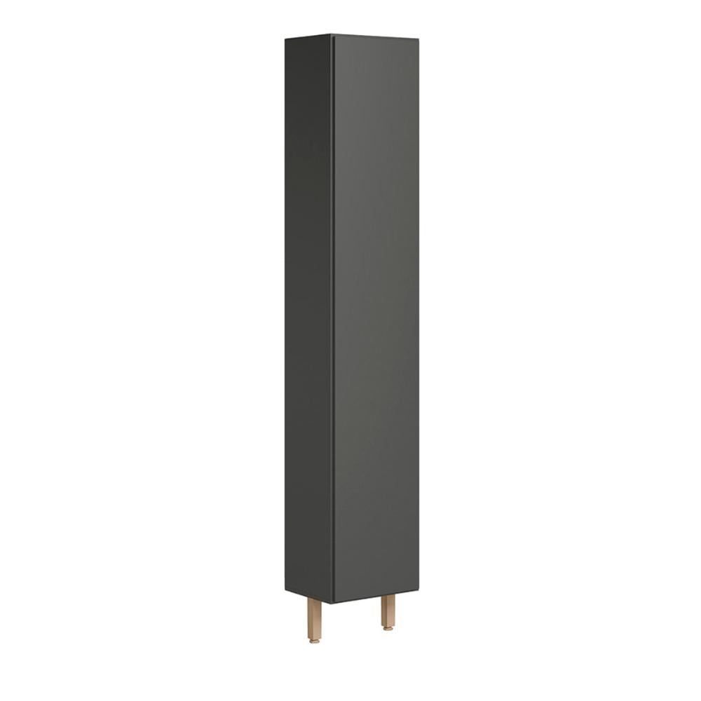 Paneleiro de Cozinha Acacia 219cm com 1 Porta 4 Prateleiras Chumbo
