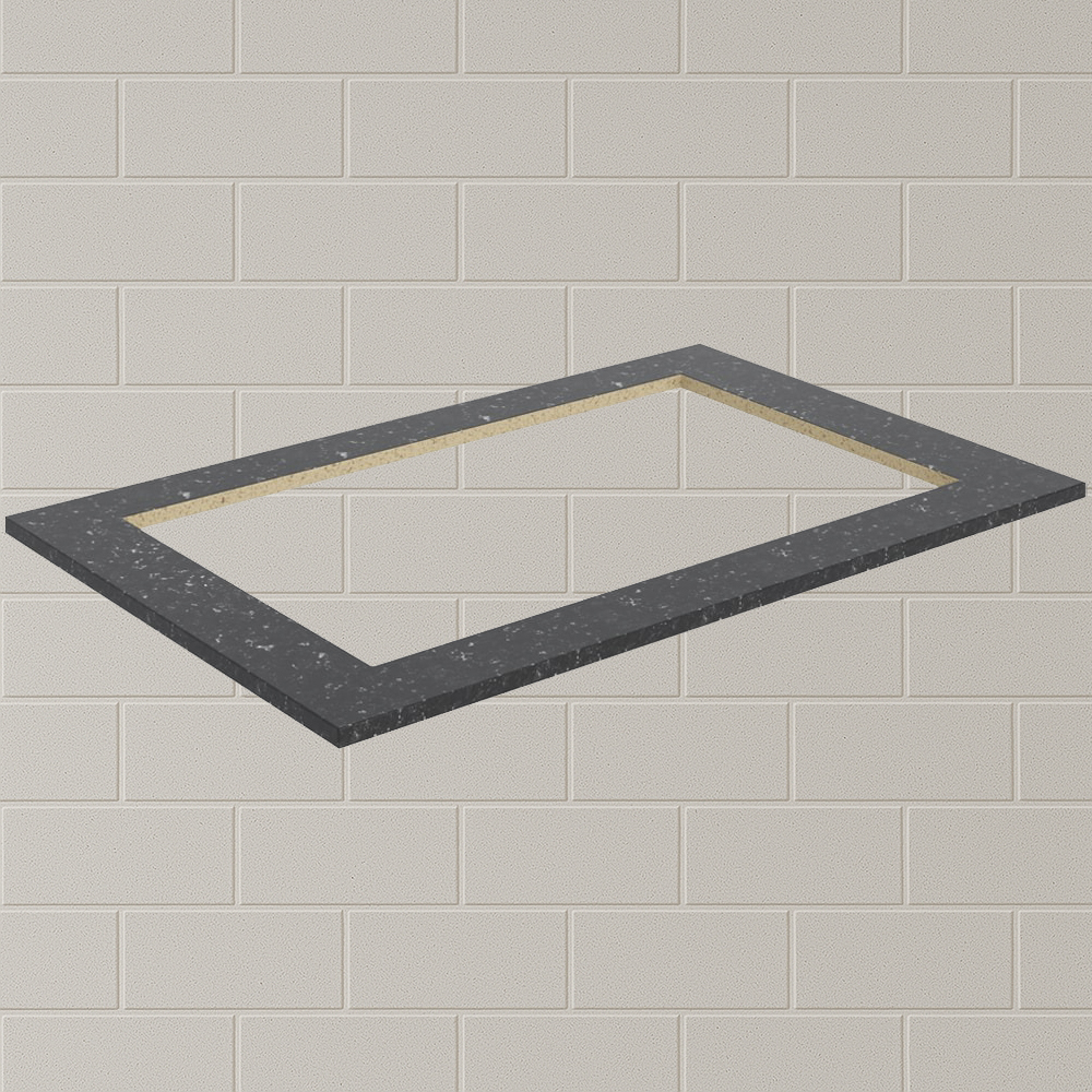 Tampo Para Balcao Cooktop 80x53cm MDF Kali 12256 Onix HD Nicioli