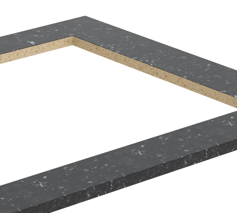 Tampo Para Balcao Cooktop 80x53cm MDF Kali 12256 Onix HD Nicioli