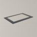 Tampo Para Balcao Cooktop 80x53cm MDF Kali 12256 Onix HD Nicioli