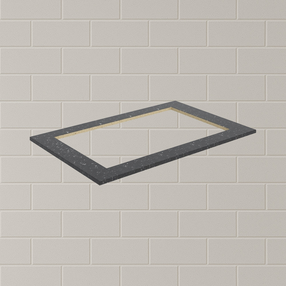 Tampo Para Balcao Cooktop 80x53cm MDF Kali 12256 Onix HD Nicioli