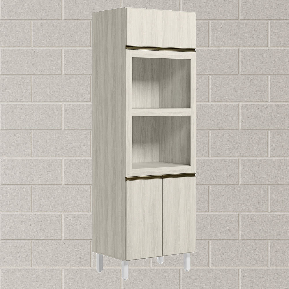Torre Quente 3P 221X72cm MDF Kali 16866 Bianco Toq Bianco Toq Nicioli