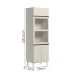 Torre Quente 3P 221X72cm MDF Kali 16866 Bianco Toq Bianco Toq Nicioli
