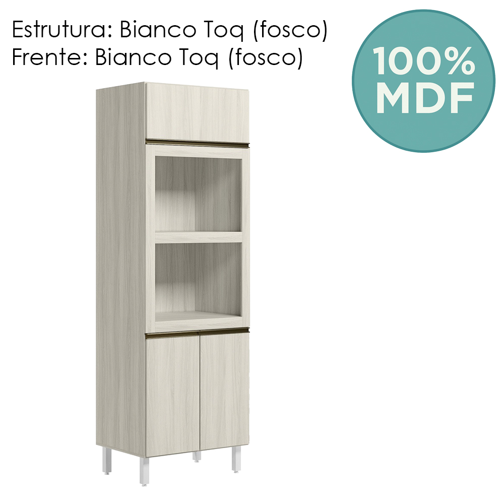 Torre Quente 3P 221X72cm MDF Kali 16866 Bianco Toq Bianco Toq Nicioli
