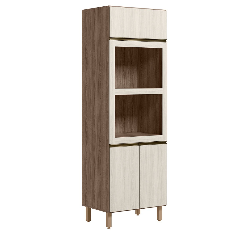 Torre Quente 3P 221X72cm MDF Kali 16866 Carvalho Toq Bianco Toq Nicioli