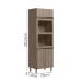 Torre Quente 3P 221X72cm MDF Kali 16866 Carvalho Toq Carvalho Toq Nicioli