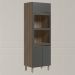 Torre Quente 3P 221X72cm MDF Kali 16866 Carvalho Toq Chumbo Nicioli