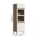 Torre Quente 3P 221X72cm MDF Kali 16866 Carvalho Toq Off White Cetim Nicioli