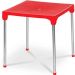 Mesa Desmontável Quadrada para Cozinha Coraline Vermelho