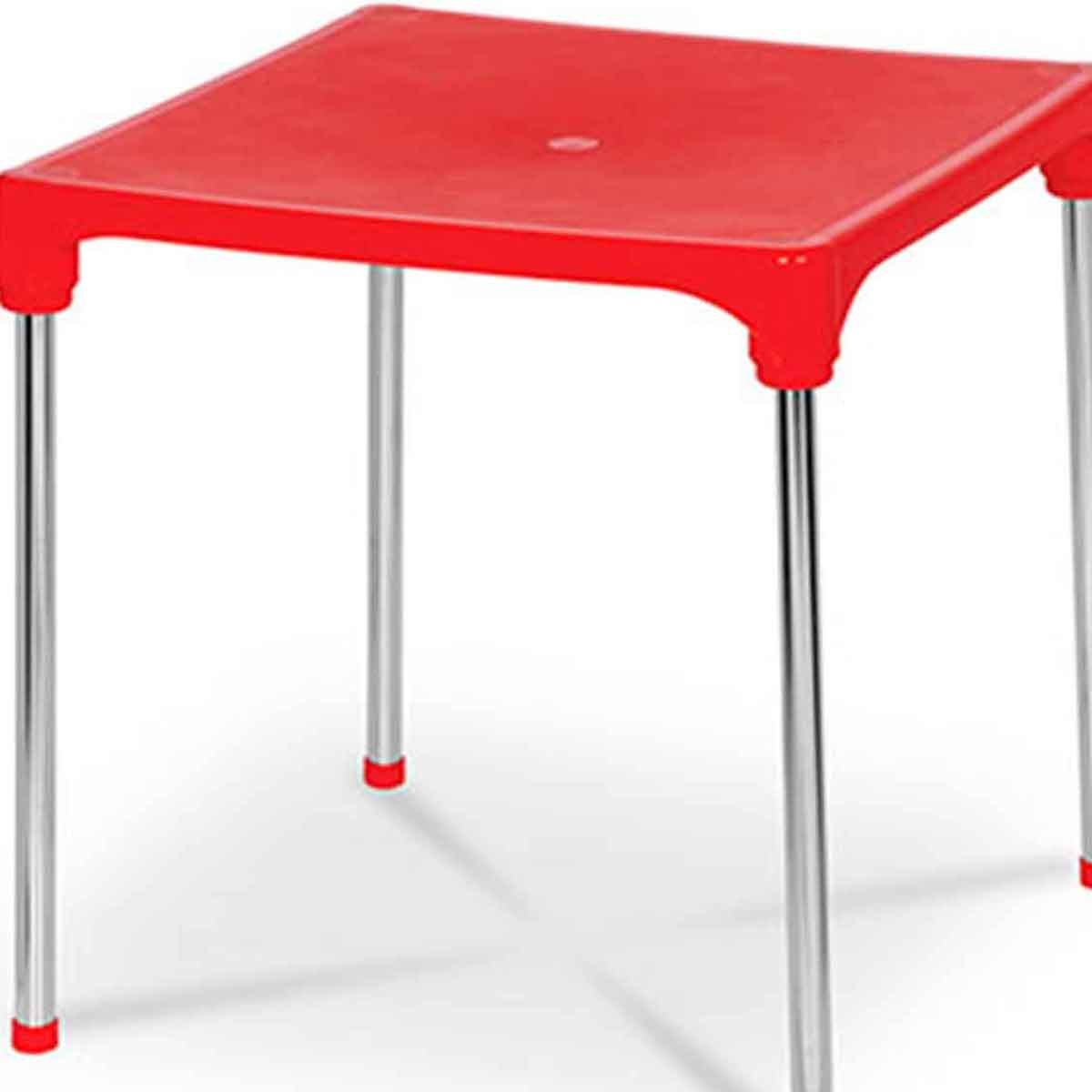 Mesa Desmontável Quadrada para Cozinha Coraline Vermelho