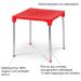 Mesa Desmontável Quadrada para Cozinha Coraline Vermelho