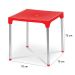 Mesa Desmontável Quadrada para Cozinha Coraline Vermelho