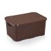 Cesto Organizador C/Tampa Rattan Color Pequeno