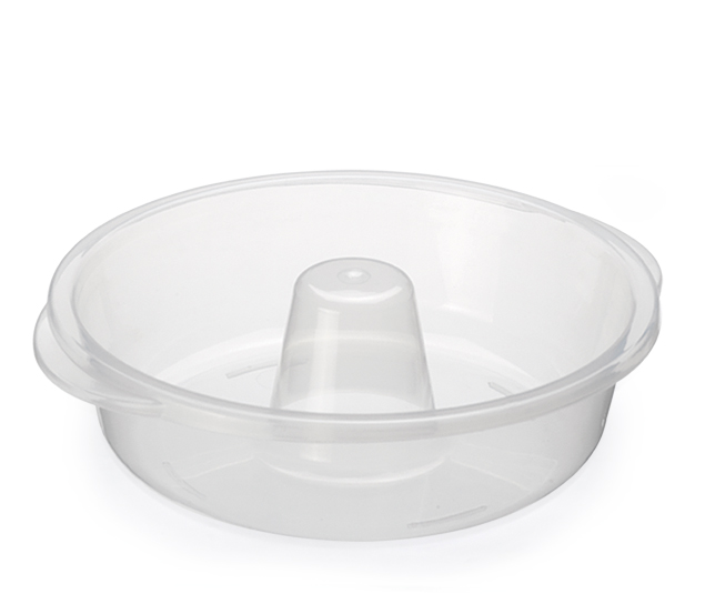 Forma de Pudim Para Microondas Plástico Transparente 1,9L