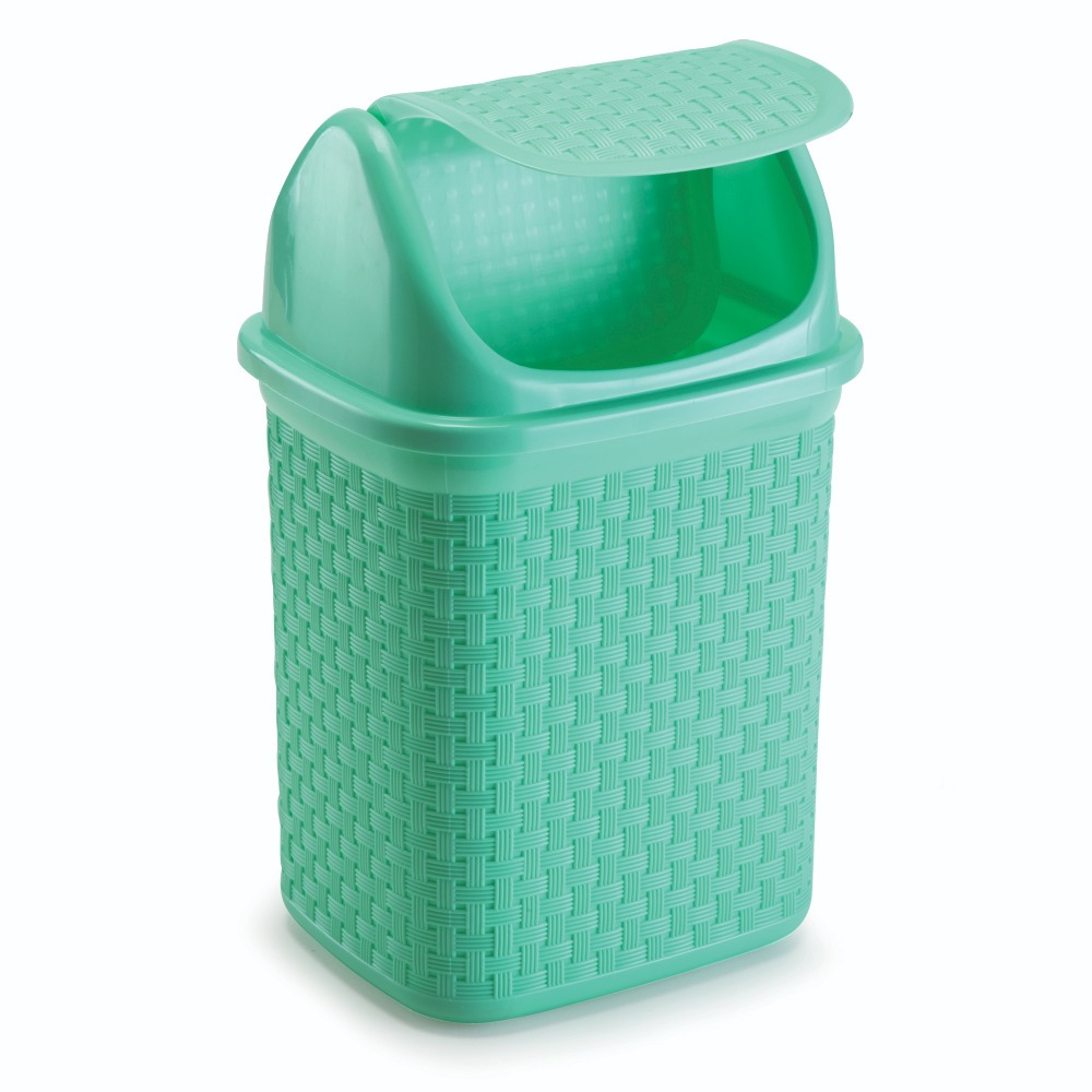 Lixeira Para Cozinha de Plástico com Basculante 4,5 L Verde
