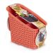 Organizador Multiuso de Plástico Rattan 3 Divisórias Coral